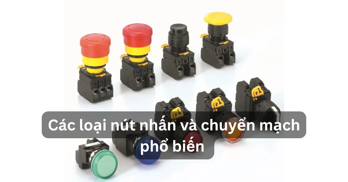 Các loại nút nhấn và chuyển mạch phổ biến trong tủ điện công nghiệp